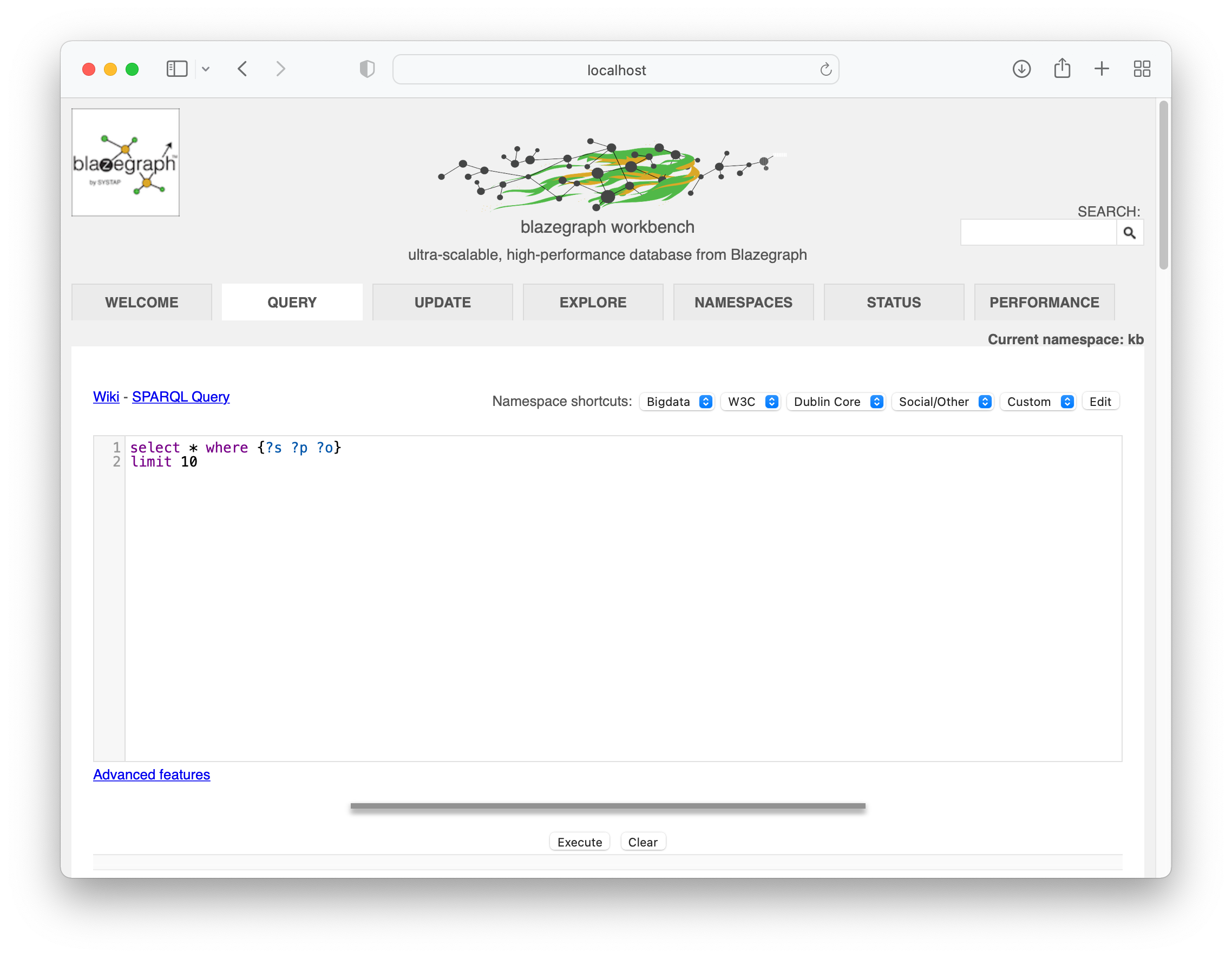 Blazegraph query